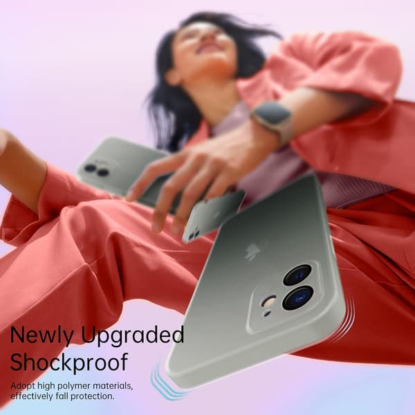 MATTSKÅL TILL APPLE IPHONE 14 PRO 6.1" VIT GRÖN OMBRE + HÄNGE