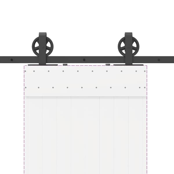 vidaXL Skjutdörrsinstallationssystem 183 cm stål svart