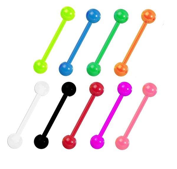 Mattvit tungpiercing - KJ-048 1.6/16/6
