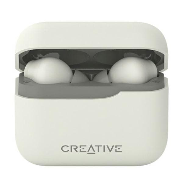 Creative Zen Air Plus trådløse hovedtelefoner cremefarvede Bluetooth 5.3 ANC