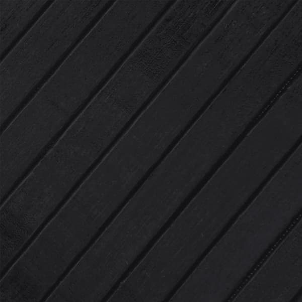 vidaXL Suorakulmainen matto, musta, 70x300 cm, bambu
