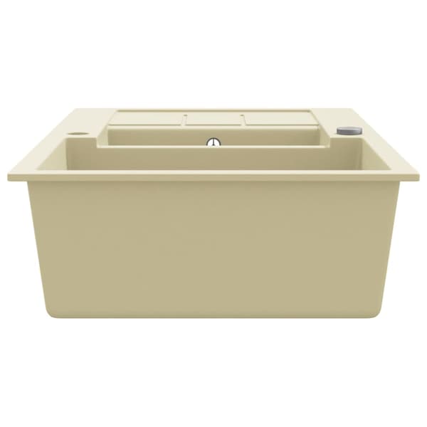 vidaXL granit dobbeltvask, beige