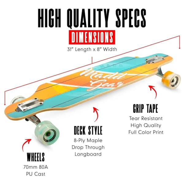 Madd Gear Drop Through Cruiser -skeittilauta | 31" Boardwalk
