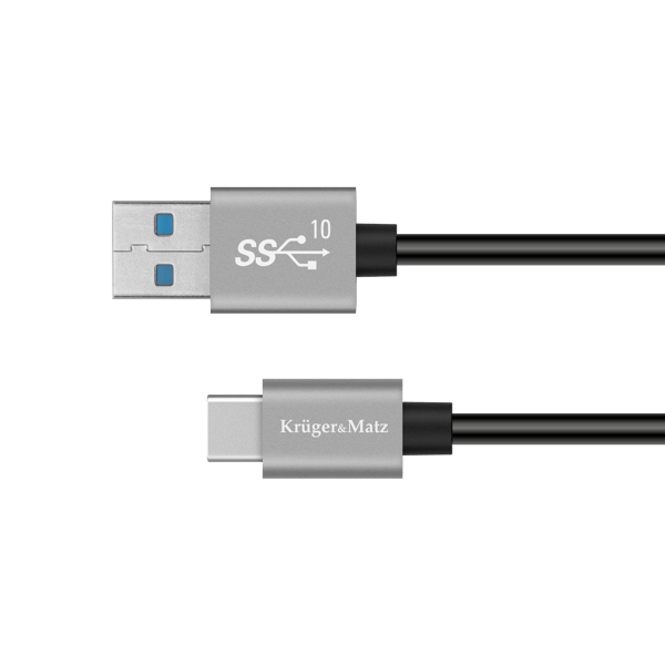 Kruger og Matz USB-C kabel 0,5m 3A