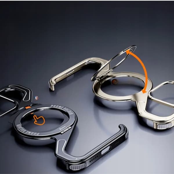 Cover til iPhone 15 Pansret MagSafe Metal Case Titanium Greb