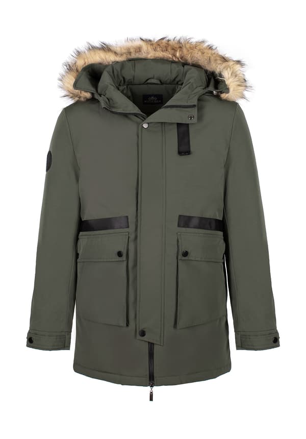 Wittchen Miesten Eristetty takki, Suora, Vihreä, Polyester