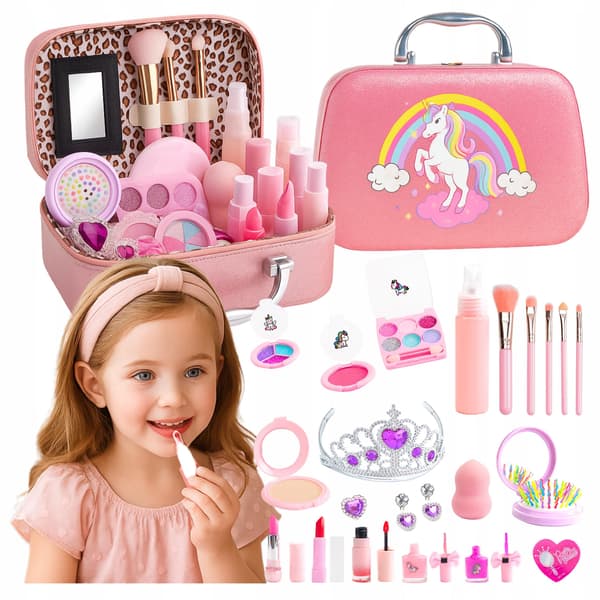Sæt til negle makeup kosmetikpose etui kosmetik makeup til børn