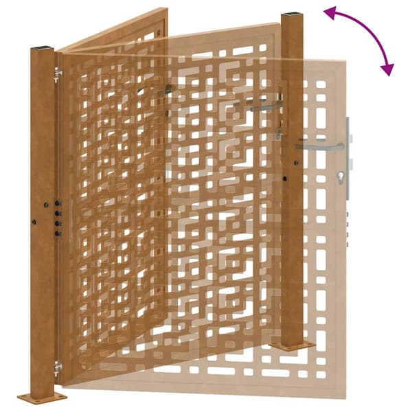 vidaXL havelåge 105x105 cm rustfri stål krydsmønster