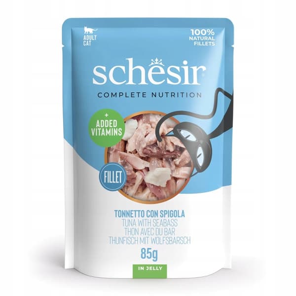 Schesir Adult Tun med Aborre vådfoder til katte 24x85g