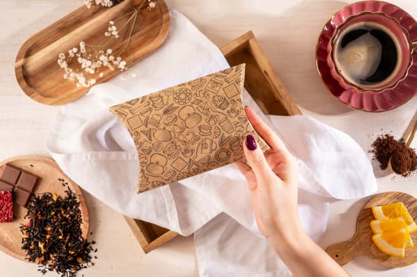 Gåvolåda set te kaffe choklad gåva PILLOW GIFT