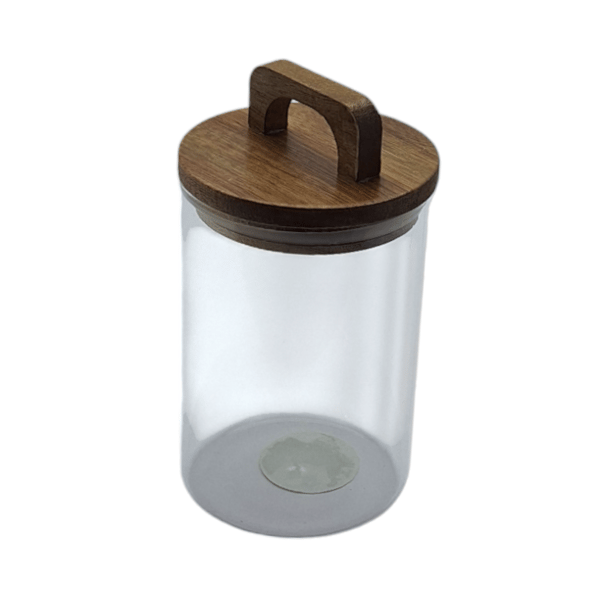 GLASBEHÅLLARE 750 ml BURK MED BAMBULOCK