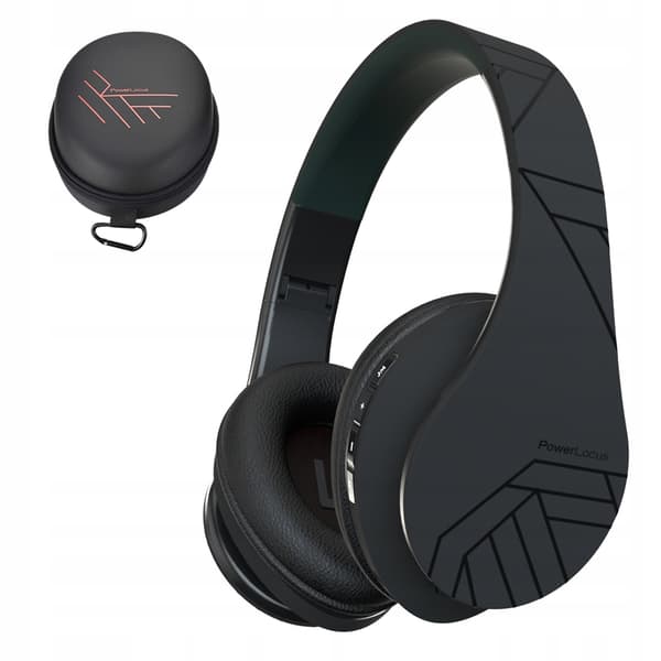 PowerLocus trådløse hovedtelefoner sorte BLUETOOTH / microSD / FM-radio