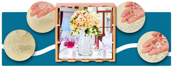 Transparenta gelbollar för blommor, hydrogel, jord, bevattning 50G