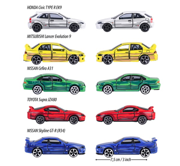 MAJORETTE JDM LEGENDS 5-PACK 1:64 8504105000