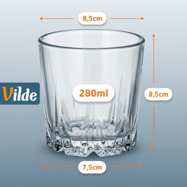 Viskilasit 280 ml 6 kpl