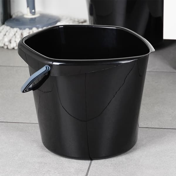 Sort plastikspand 10 liter