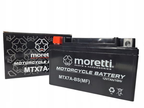 Akumulaattori Moretti AGM (geeli) MTX7A-BS YTX7A-BS