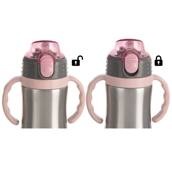 Termokrus til barn stål pink 300 ml