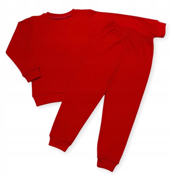 BOMULLSPYJAMAS 164 BARNPYJAMAS 100% bomull 2-delad RÖD