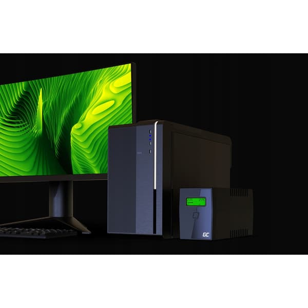 Green Cell 600VA 360W UPS med LCD-skärm