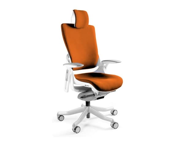Wau 2 NW45 kontorstol i mesh, mandarin/hvid