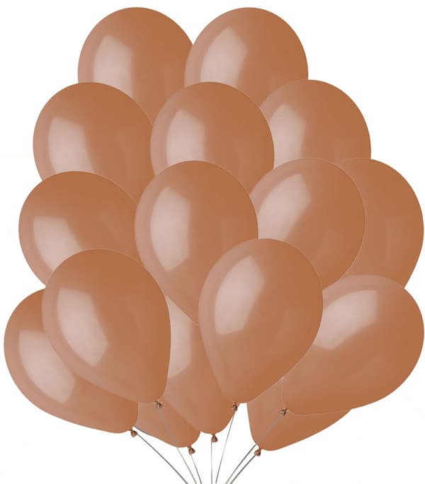 G120 pastelballoner 13 - kaffe 76/25 stk.