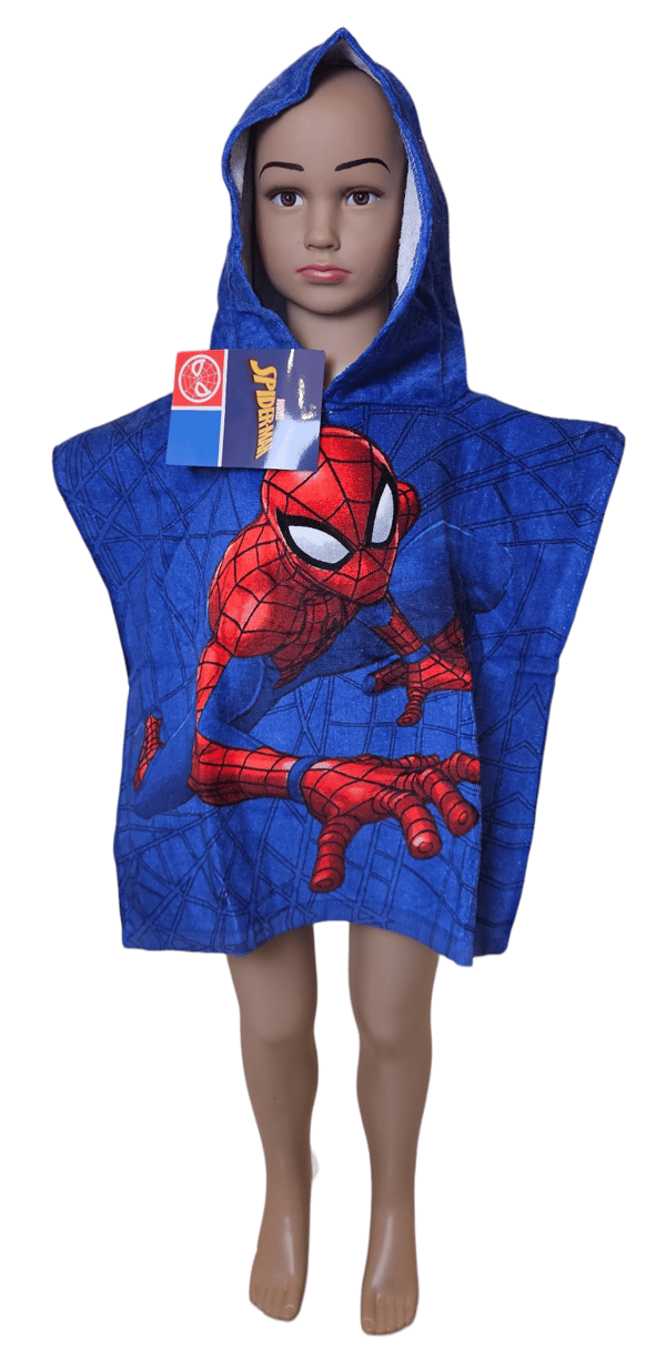 SPIDER-MAN Poncho BARNHANDDUK Badöverdrag 100% Bomull MARVEL