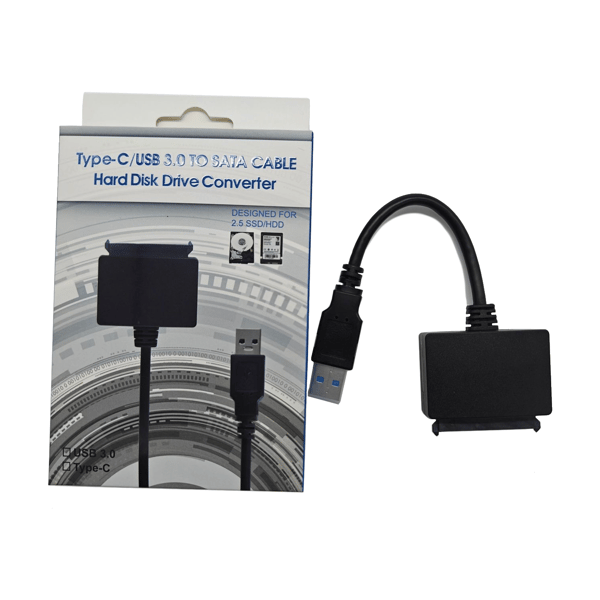 USB 3.0 til SATA konverter - Adapter til 2,5 tommer eksterne HDD SSD drev