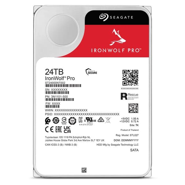 Seagate IronWolf Pro 24TB SATA 3,5" ST24000NT002 harddisk