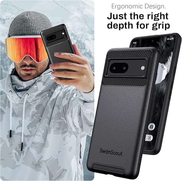 FODRAL TILL GOOGLE PIXEL 7 STÄNGT SVART