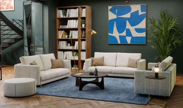 LINA 3-SITS SOFFA MED SOFUNKTION BEIGE FÖR VARDAGSRUM FÖR VARDAGSRUM