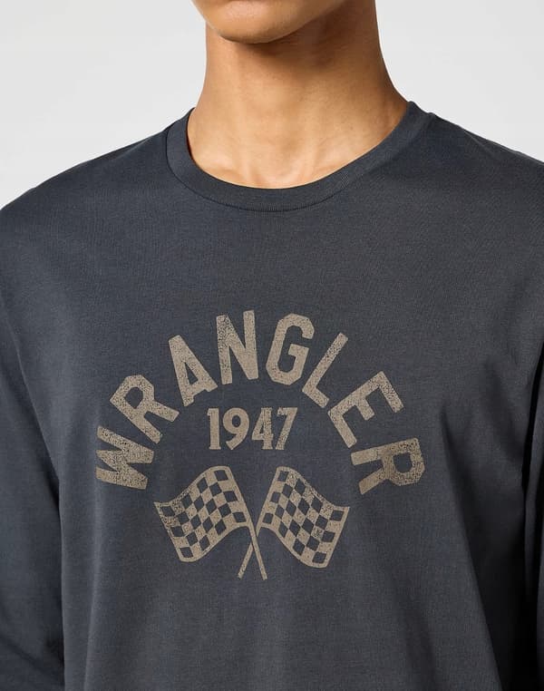 Wrangler LS grafiikkapaita pitkähiha puuvilla logo M
