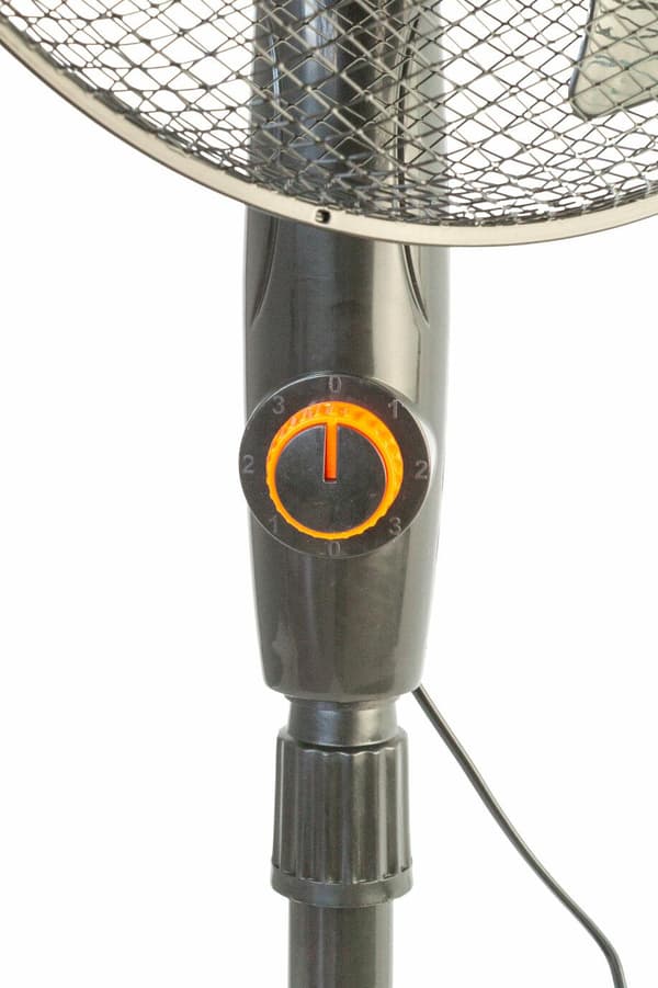 VOLTENO GULVVENTILATOR SORT 40CM RUND FOD