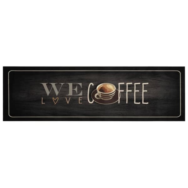 vidaXL Köksmatta kaffe, 45x150 cm, sammet