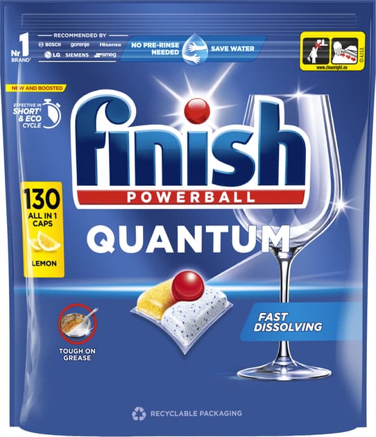 FINISH Quantum All-in-1 130 kapseelit sitruna