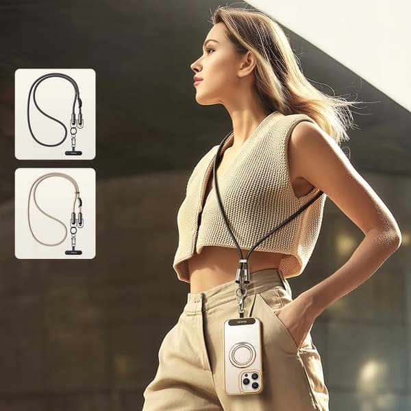 MCDODO MOBILHALSREM SKULDERBODYINDSATS SORT KABEL TIL IPHONE