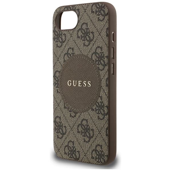 Guess 4G Circle Classic Logo MagSafe - iPhone 16e cover (brun)