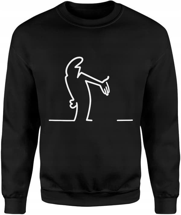 ROLIG HERRSWEATSHIRT MINIMALISTISKT TRYCK MED MEME M