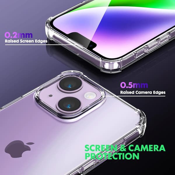 SKAL TILL APPLE IPHONE 14 KLART, SOLIDT, HÅLLBART A2882 A2649