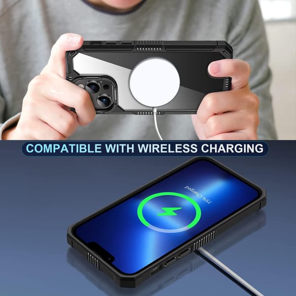 ETUI TIL APPLE IPHONE 13 PRO MAX SORT RAMME HÆRDET GLAS KAMERA