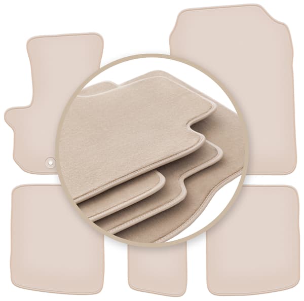 PREMIUM beige gulvmåtter til: Toyota IQ hatchback 2009-