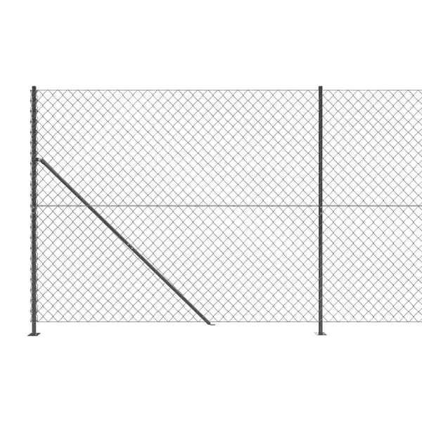 vidaXL nethegn med stolpefødder, antracit, 1,6x10 m