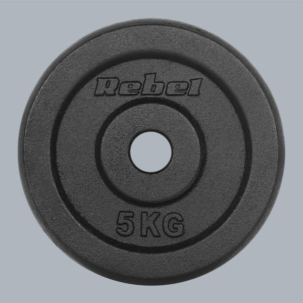 Rebel støbejerns vægtskive sæt 4x5kg 20kg hul 31mm klassisk