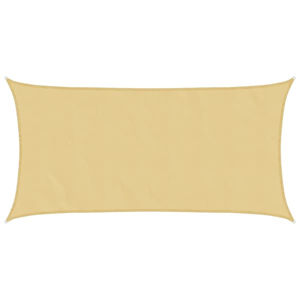 vidaXL Solskyddssegel, Sand, 3,5x2 m, 100 % polyester