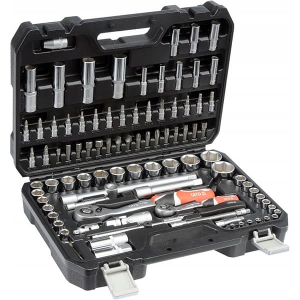 Yato 94-delt nøglesæt 1/4", 1/2", sort, model YT-12681
