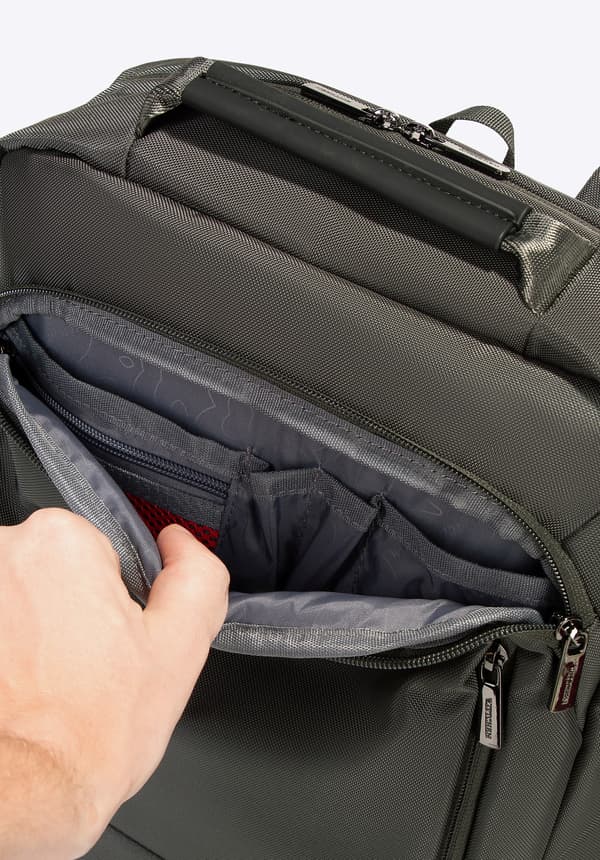 Wittchen miesten 15.6" läppärin reppu, suora, lentokoneelle, harmaa, harmaa polyesteri