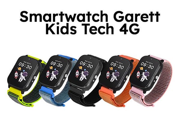 Garett Kids Tech 4G -älykello pinkki tarranauhalla