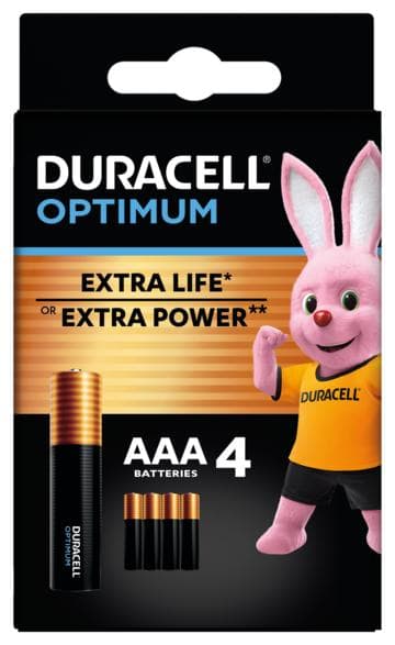 DURACELL Optimum AAA -paristot 4 kpl.