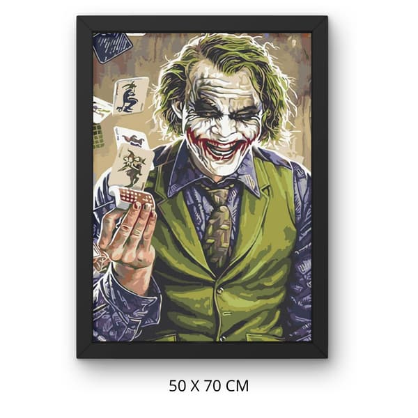 Måla efter siffror-tavel med ram Joker i väst 50x70 cm