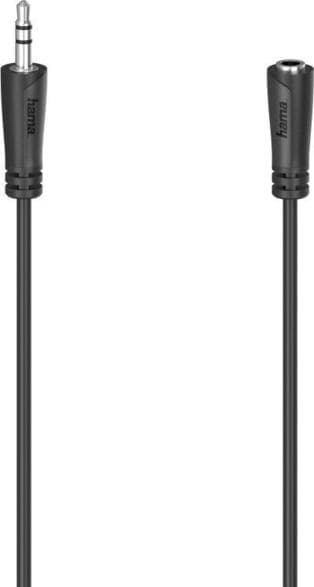 Hama Jack 3,5 mm forlængerledning (stik-jackstik) 5 m sort